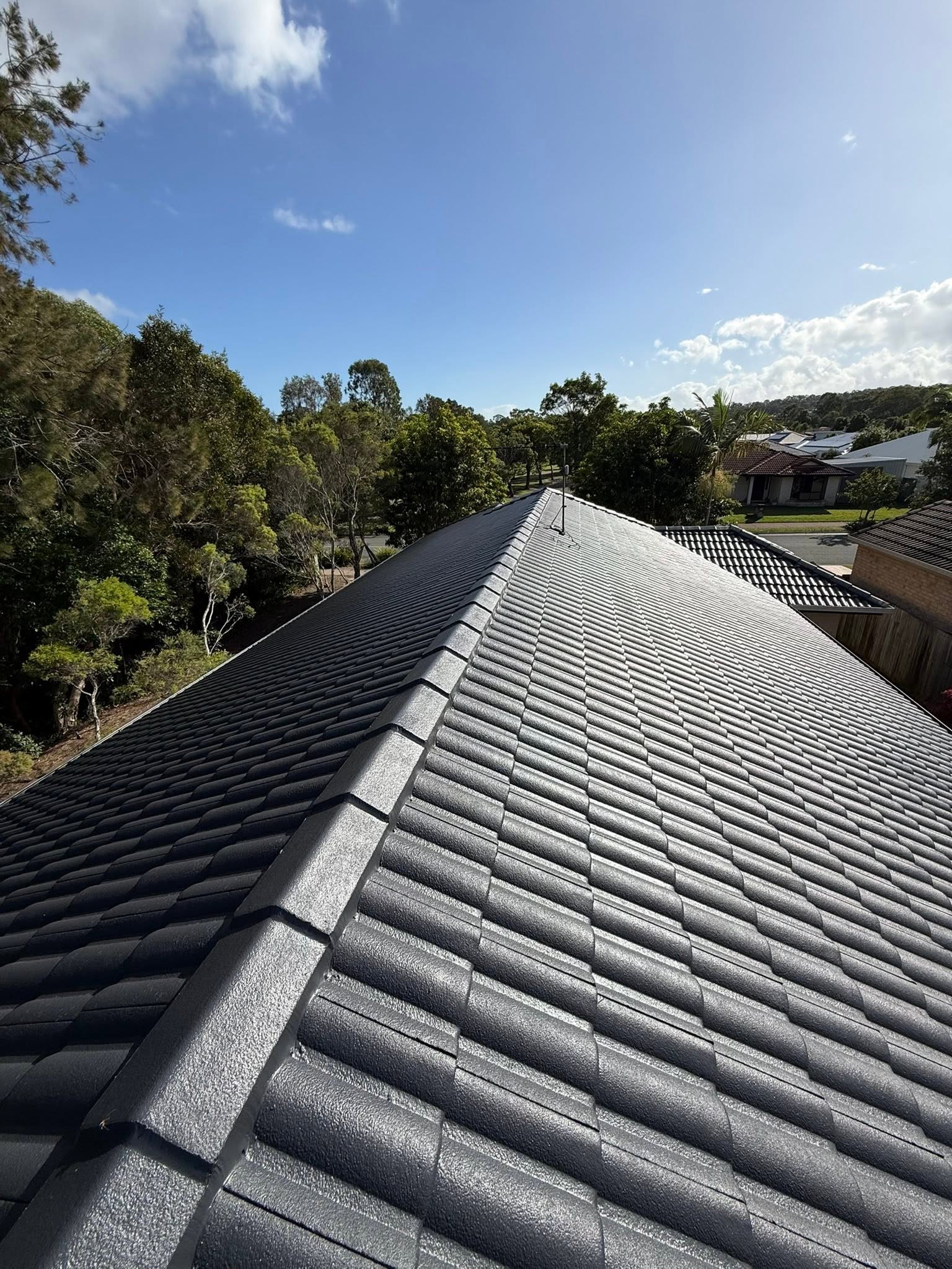 Restored roof after Sky Shield: Clean, sharp and protected